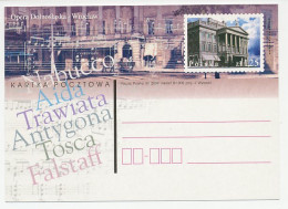 Postal Stationery Poland 2004 Opera - Wrocklaw - Nabucco - Aida Trawiata - Tosca - Falstaff - Théâtre