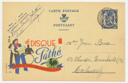 Publibel - Postal Stationery Belgium 1943 Accordion - Drums - Saxophone - Musica