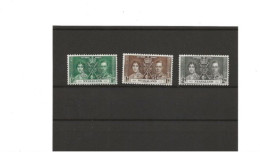 !!! NYASSALAND, LOT DE TIMBRES FISCAUX COURONNEMENT DE GEORGES VI - Nyasaland (1907-1953)