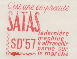 Meter Cover France 1957 SATAS - Automatenmarken [ATM]