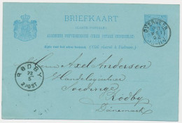 Kleinrondstempel Overveen - Denemarken 1892 - Ohne Zuordnung