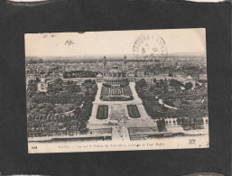 128713          Francia,      Paris,   Vue   Sur  Le  Palais  Du  Trocadero,   Prise  De  La  Tour   Eiffel,   VG  1919 - Panorama's