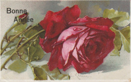 SO 26 - " BONNE ANNEE " - CARTE FANTAISIE FLEURS : ROSES - ILLUSTRATEUR KLEIN - 2 SCANS - Klein, Catharina