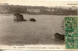 CPA -BIARRITZ - VUE PRISE DU HAUT DU PHARE - LES DEUX CASINOS - Biarritz