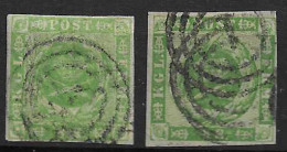 Danemark YT N° 5 Et N° 9 Oblitérés. TB - Used Stamps