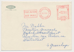 Meter Cover Belgium 1958 Sabena - Begian World Airlines - Airplanes