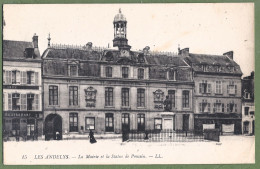 CPA - EURE - LES ANDELYS - MAIRIE ET STATUE DE POUSSIN - Petit Animation Restaurant - Les Andelys