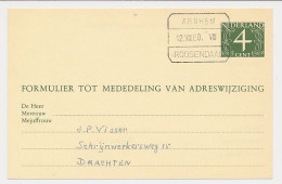 Treinblokstempel : Arnhem - Roosendaal VIII 1960 - Non Classés