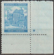 082/ Pof. 59, Light Blue; Corner Stamp, Plate Mark + - Nuevos