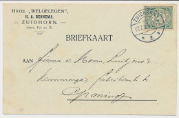 Firma Briefkaart Zuidhorn 1914 - Hotel Welgelegen - Ohne Zuordnung