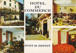 QU 27-(30) PONT ST ESPRIT - HOTEL DU COMMERCE - CARTE MULTIVUES - Pont-Saint-Esprit