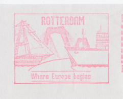 Meter Top Cut Netherlands 1994 ( FR 50324 ) Tall Ship - Bridge - Port Of Rotterdam - Boten