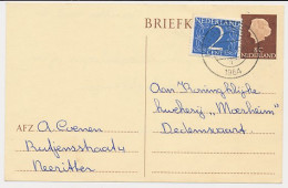 Briefkaart G. 325 / Bijfrankering Neeritter - Dedemsvaart 1964 - Postwaardestukken