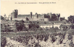 CPA -CARCASSONNE - VUE GENERALE DU NORD (IMPECCABLE) - Carcassonne