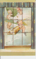 Kewpies Illut. Signé Rose Oneil, Enfants Souriants Couette Dans Les Air,Tree Wood  Window Smiling Child Trace Neige, 2 - Children's Drawings