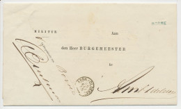 Borne - Trein Takjestempel Arnhem - Oldenzaal 1875 - Lettres & Documents
