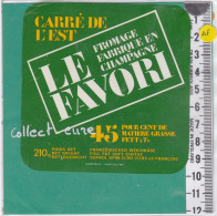 C1212 FROMAGE CARRE DE L EST VITRY LE FRANCOIS  MARNE 45 %   210 Gr LE FAVORI - Quesos