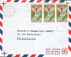 MALI AFFRANCHISSEMENT COMPOSE SUR LETTRE POUR LA FRANCE 1965 - Malí (1959-...)