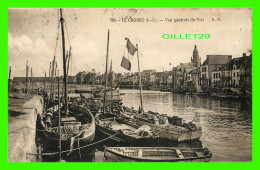 SHIP, BATEAUX - VUE GÉNÉRALE DU PORT ET DES BATEAUX, LE CROISIC (44) - CIRCULÉE EN 1939 - PHOTO, A. BRUEL - - Koopvaardij