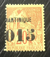 Timbre Neuf* Martinique Yt 6 - 015 S.20c - 1888-91 - Neufs