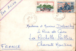 MAURITANIE AFFRANCHISSEMENT COMPOSE SUR  LETTRE DE PORT ETIENNE POUR LA FRANCE - Mauritania (1960-...)