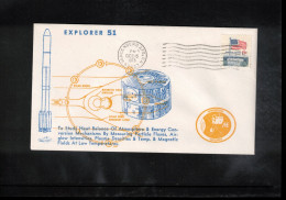 USA 1973 Space / Weltraum Satellite EXPLORER 51  Interesting Cover - Stati Uniti