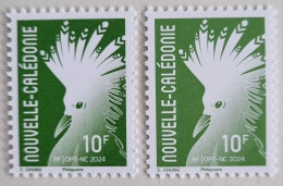 VARIETE CAGOU VERT 10F 2024 : VERT CLAIR ET VERT FONCE TB - Unused Stamps