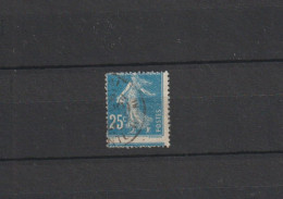 1907 N°140 25c Semeuse Oblitéré Piquage à Cheval (lot 773) - Used Stamps