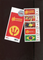 Belgie 4183 5x Gepersonaliseerde Zegel MNH Duostamps FOOTBALL RED DEVILS DIABLES ROUGES BRASIL WORLD CUP - Mint