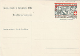 Suisse Entier Postal Internement En Suisse 1940 - Postwaardestukken