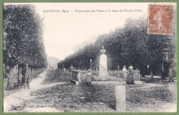 CPA  - EURE - BRETEUIL - PROMENADES DES FLESSES ET LE BUSTE DU PEINTRE RIBOT - Animation - Le Vaudreuil