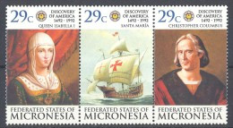 Micronesia - 1992 Discovery Of America Strip MNH__(TH-12151) - Micronésie