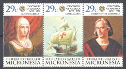 Micronesia - 1992 Discovery Of America Strip MNH__(TH-12151) - Micronesië