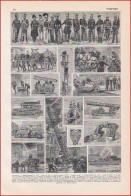 Pompiers. Pompier. Costumes à Divers époques, Matériels ... Illustration Maurice Toussaint. Larousse 1948. - Historische Documenten