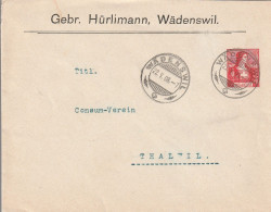 Suisse Entier Postal Privé Wädenswil 1908 - Entiers Postaux