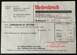 Deutschland, Germany - Rechnung Der NSDAP Und Viele Andere Dokumente ! - 1939-45