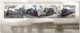 Great Britain United Kingdom 2014 Classic Welsh Locomotives Trains Set Of 4 Stamps In Block MNH - Trains