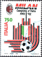 ITALIA, ITALY, MILAN CAMPIONE, 1992, USATI Scott:IT 1891, Yt:IT 1949 - 1991-00: Usati