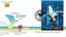 Albania Stamps 2023. Europa CEPT: Peace. Dove, Bird. FDC Block MNH - Albania
