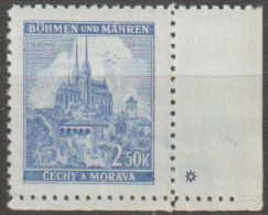 090a/ Pof. 60, Dark Grey Blue; Corner Stamp, Plate Mark * - Nuevos