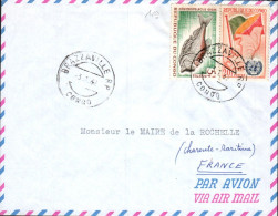 CONGO AFFRANCHISSEMENT COMPOSE SUR LETTRE POUR LA FRANCE 1962 - Autres & Non Classés