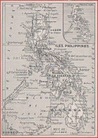 Carte Des îles Philippines. Productions. Larousse 1948. - Historische Dokumente