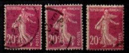 FRANCE    -   1924 .   Y&T N° 190 Oblitérés. Points,  Neige. - Usados