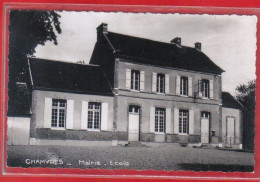 Carte Postale 89. Chamvres  Mairie école   Très Beau Plan - Autres & Non Classés