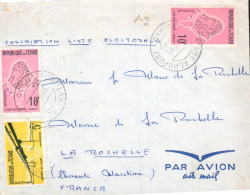 TCHAD AFFRANCHISSEMENT COMPOSE SUR  LETTRE DE FORT LAMY  POUR LA FRANCE 1965 - Tsjaad (1960-...)