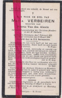 Devotie Doodsprentje Overlijden - Maria Verbeiren Wed. Petrus Van Den Abeele - Hekelgem 1835 - 1924 - Avvisi Di Necrologio