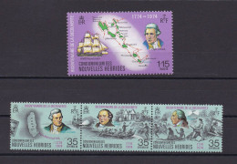 NOUVELLES-HEBRIDES 1974 TIMBRE N°394/97 NEUF** DECOUVERTE DES ILES - Ongebruikt