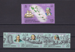 NOUVELLES-HEBRIDES 1974 TIMBRE N°394/97 NEUF** DECOUVERTE DES ILES - Unused Stamps