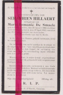 Devotie Doodsprentje Overlijden - Seraphien Hillaert Echtg Marie De Smaele - Heusden 1864 - 1923 - Obituary Notices