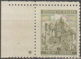 092/ Pof. 61, Yellow Green; Corner Stamp, Plate Mark * - Neufs